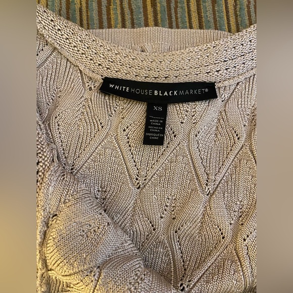 White House Black Market Beige Knit Tank Top - Picture 3 of 3